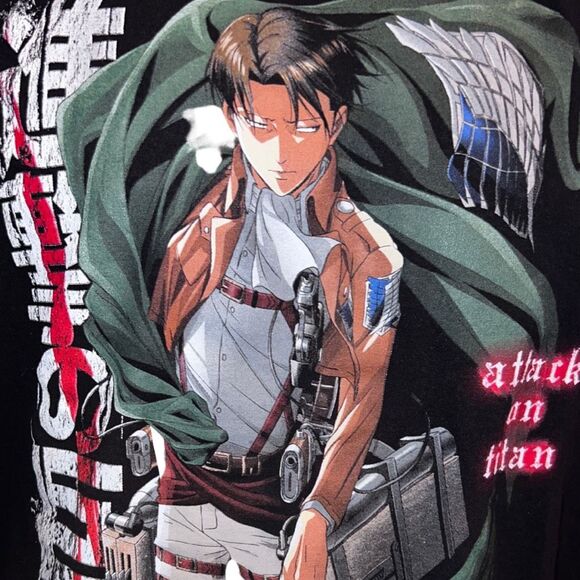 Funimation Attack On Titan Season 3 Graphic Men’s Black T-Shirt Size M #95 - Picture 3 of 6